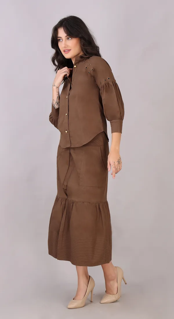 Brown_Cotton_Western_Wear_Shirt_For_Women