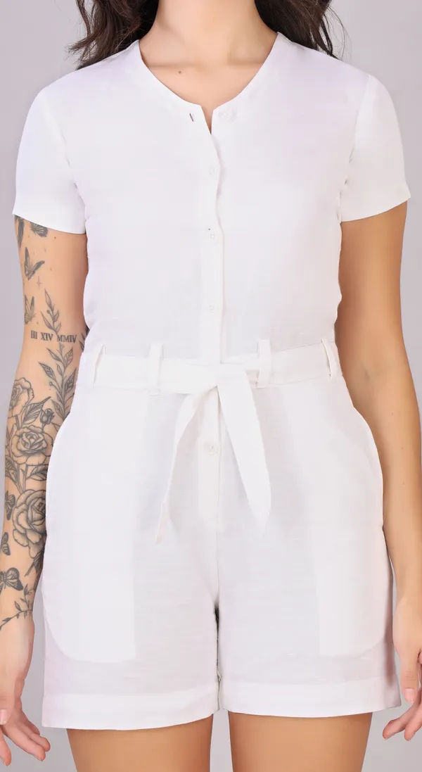 White_Cotton_Western_Wear_Jumpsuit_For_Women