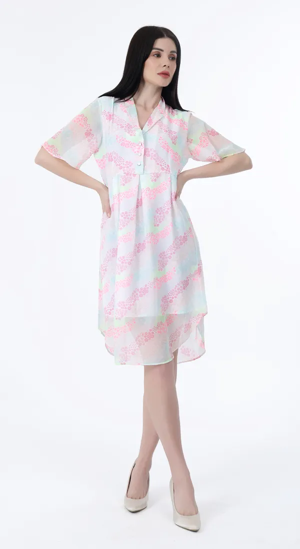 Multi_Woven_Premium_Polyester_Georgette_Neon_Printed_A_line_dress_and_Complimentary_Scrunchie