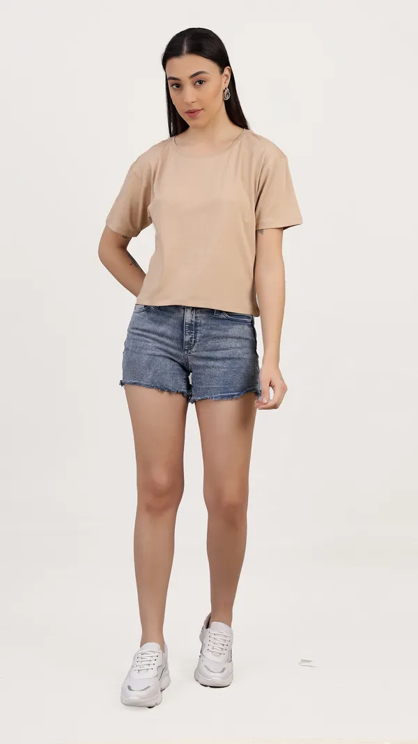 Brown_Cotton_Crop_Western_Wear_Top_For_Women