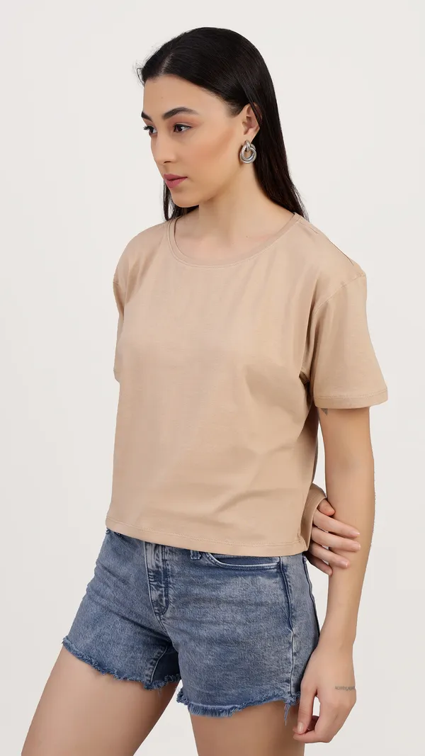 Brown_Cotton_Crop_Western_Wear_Top_For_Women