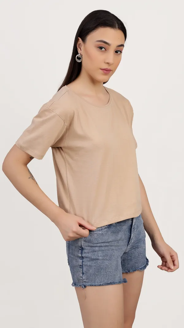 Brown_Cotton_Crop_Western_Wear_Top_For_Women