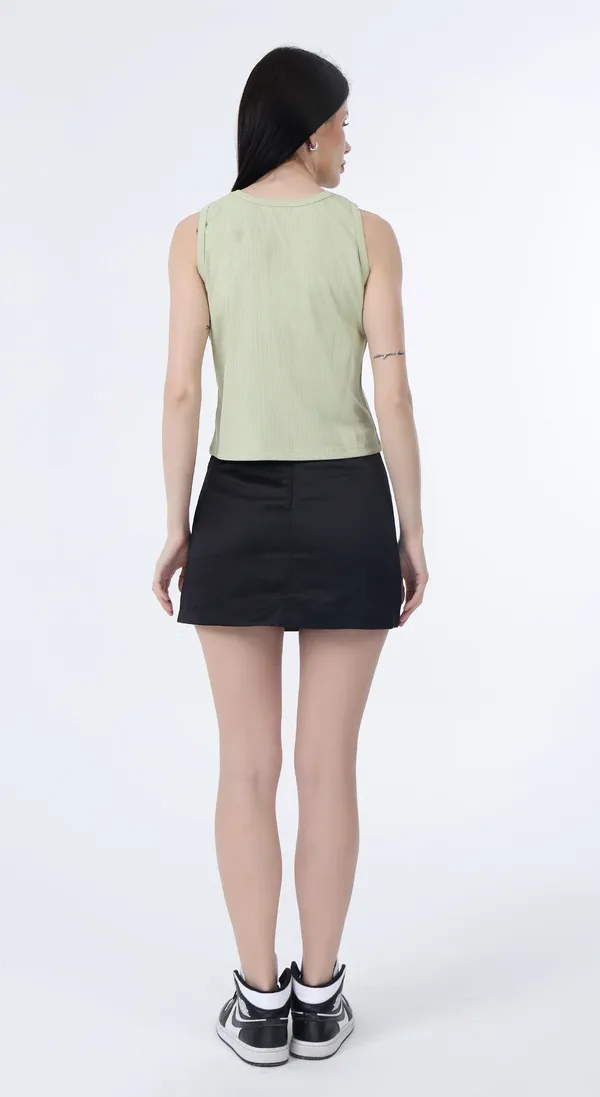 Lime_Knitted_Premium_Polyester_Sleeveless_Tank_Top_with_Complimentary_Scrunchie