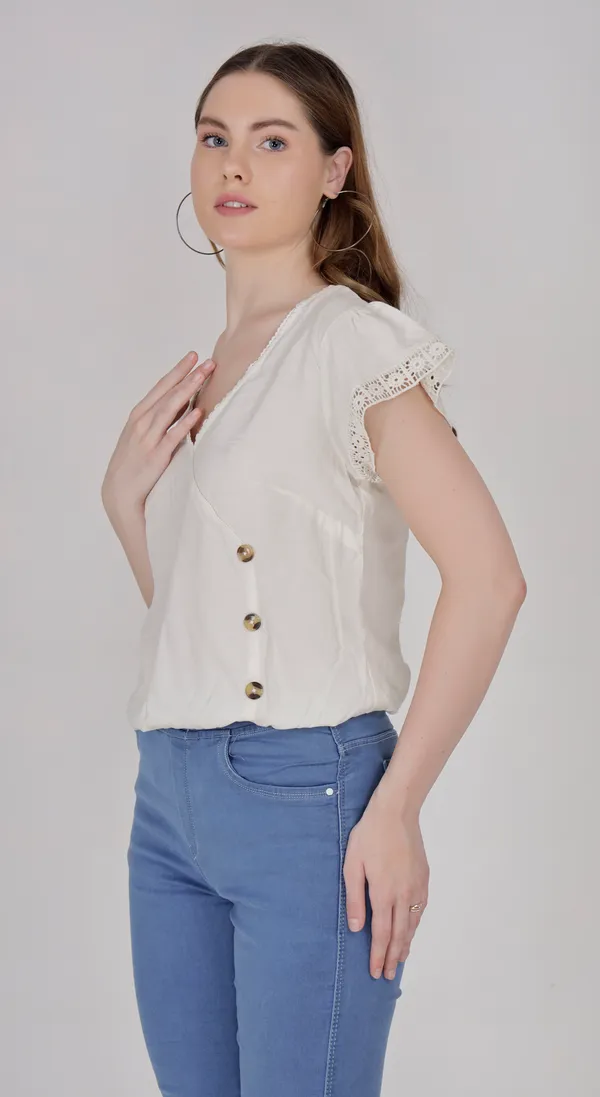 Cream_Woven_Viscose_Rayon_Western_Wear_Top_For_Women