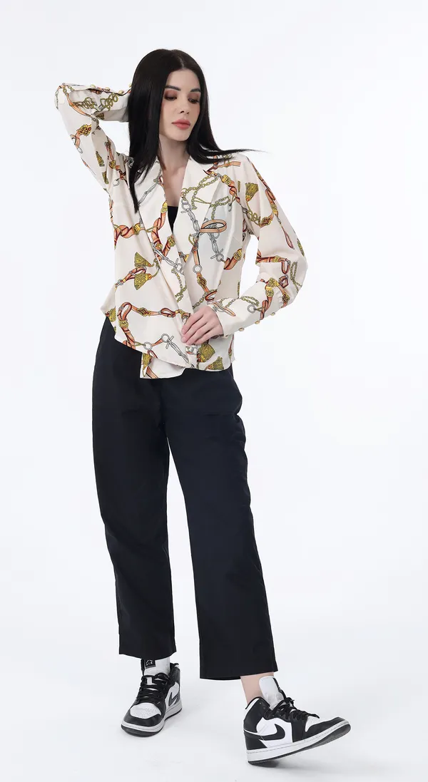 Cream_Woven_Premium_Polyester_Crape_Wrap_Shirt_with_Complimentary_Scrunchie