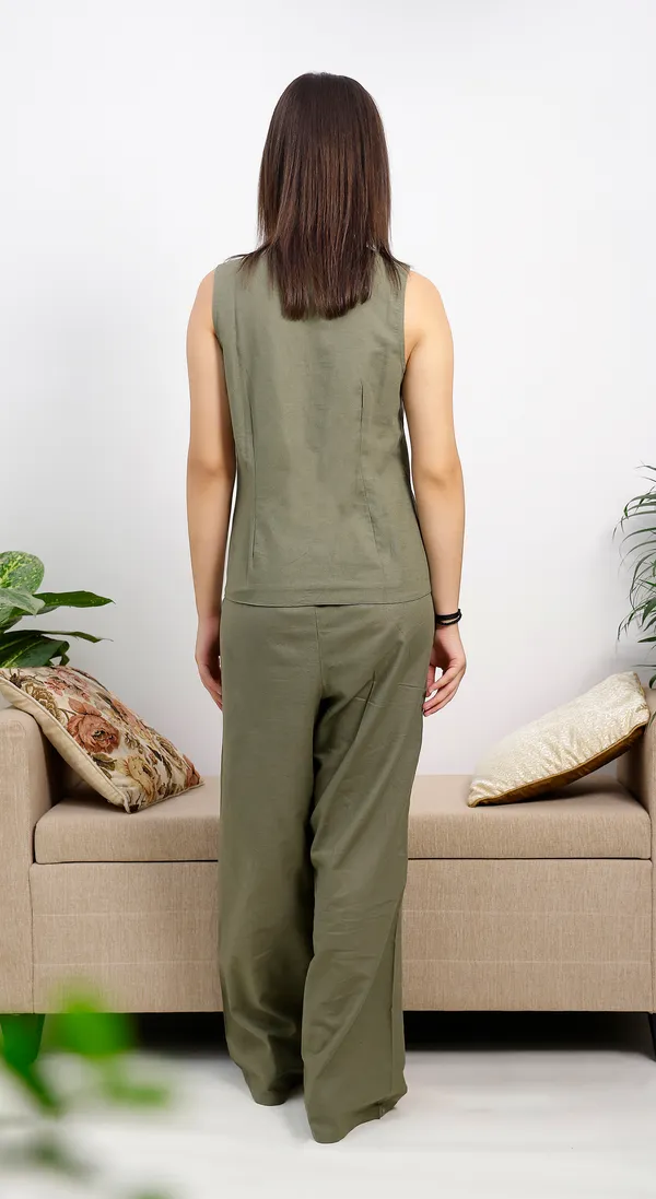 Olive_Cotton_Western_Wear_Shirt_&_Lower_Co-ord_Set_For_Women