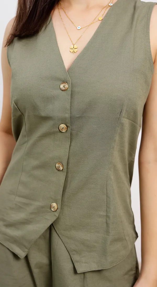 Olive_Cotton_Western_Wear_Shirt_&_Lower_Co-ord_Set_For_Women