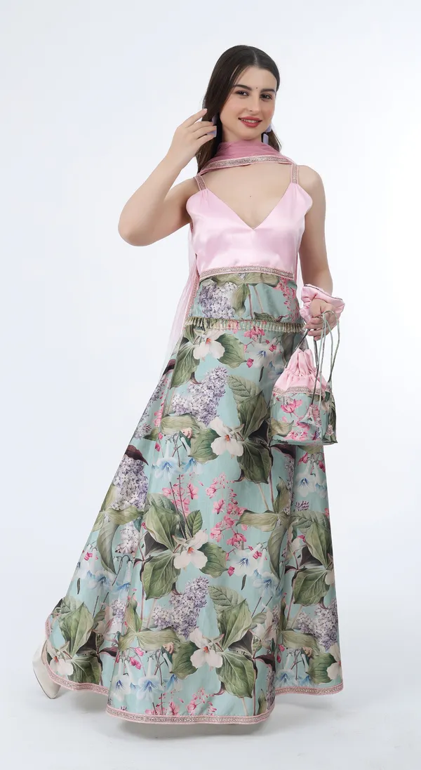 Multi_Woven_Premium_Floral_Printed_Blended_Silk_Western_Wear_Co-Ord_Set