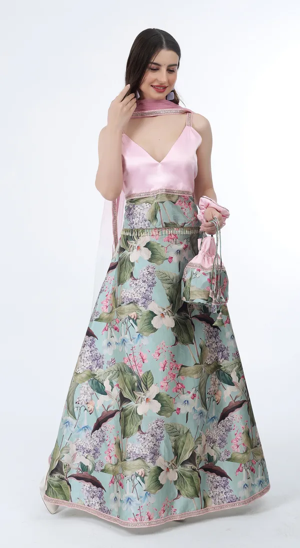 Multi_Woven_Premium_Floral_Printed_Blended_Silk_Western_Wear_Co-Ord_Set