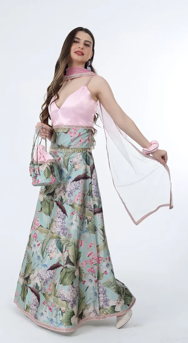 Multi_Woven_Premium_Floral_Printed_Blended_Silk_Western_Wear_Co-Ord_Set