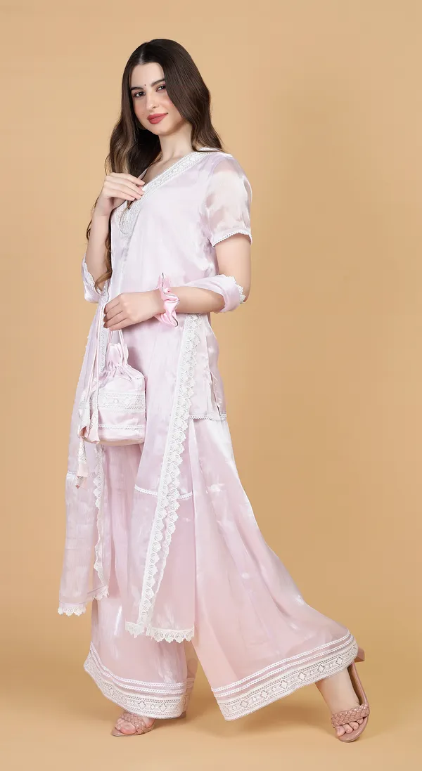 Levender_Woven_Premium_Solid_Blended_Silk_Organza_Western_Wear_Co-Ord_Set