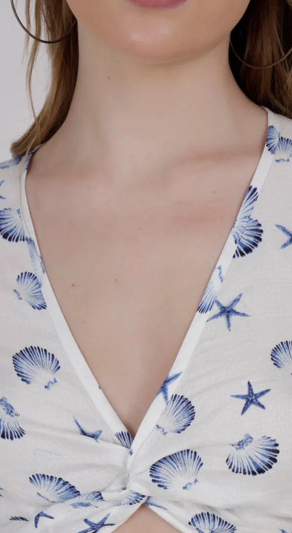 White_Woven_Viscose_Rayon_Western_Wear_Top_For_Women
