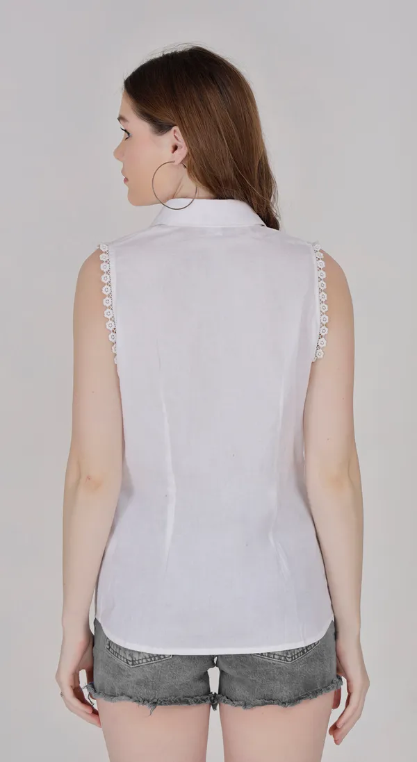 White_Cotton_Western_Wear_Shirt_For_Women