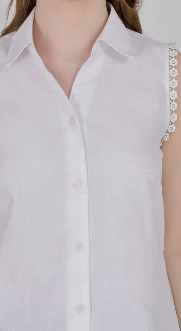 White_Cotton_Western_Wear_Shirt_For_Women