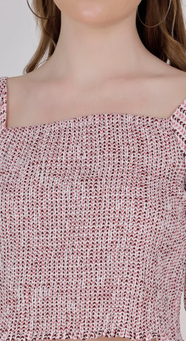 Pink_Off-Shoulder_Smocked_Crop_Western_Wear_Top_For_Women