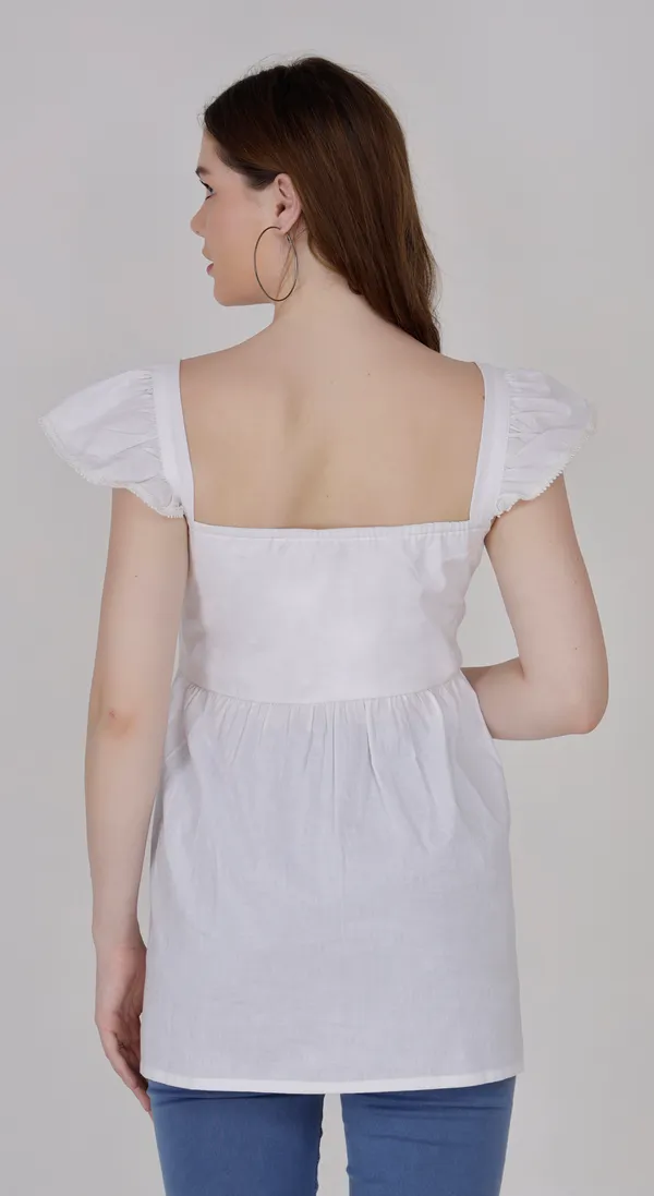 White_Cotton_Western_Wear_Top_For_Women