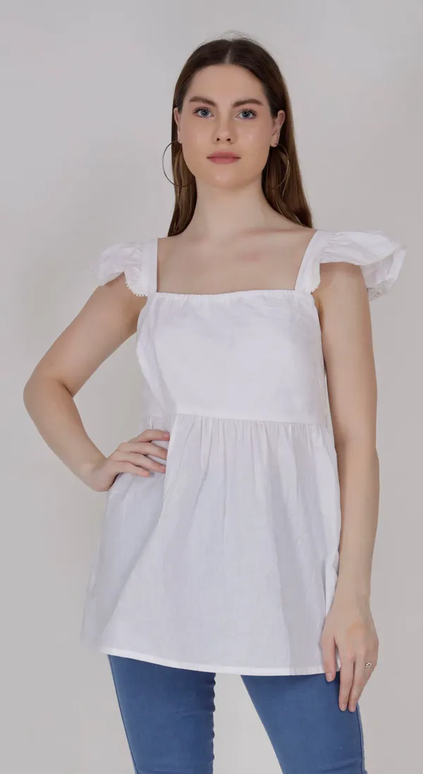 White_Cotton_Western_Wear_Top_For_Women