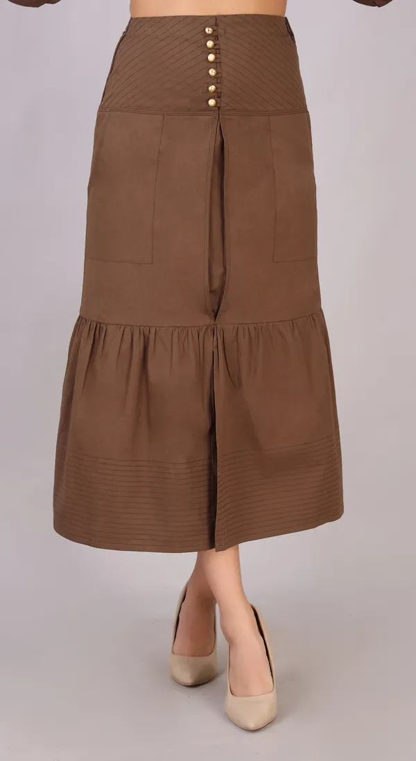 Brown_Cotton_Western_Wear_Skirt_For_Women