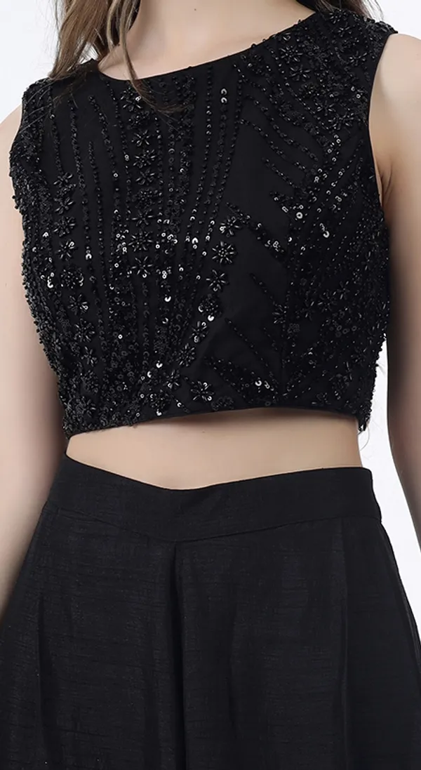 Black_Woven_Premium_Polyester_Blended_Western_Wear_Co-Ord_Set