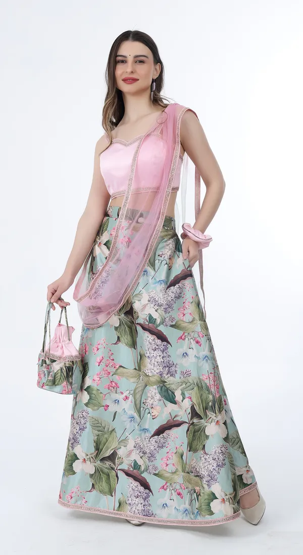 Multi_Woven_Premium_Floral_Printed_Blended_Silk_Western_Wear_Co-Ord_Set