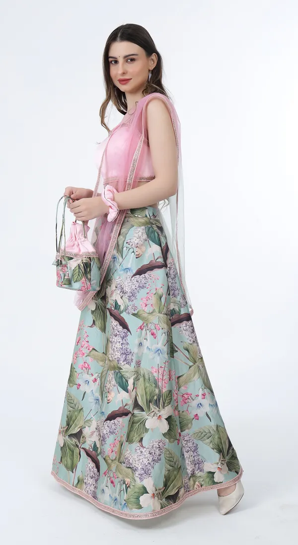 Multi_Woven_Premium_Floral_Printed_Blended_Silk_Western_Wear_Co-Ord_Set