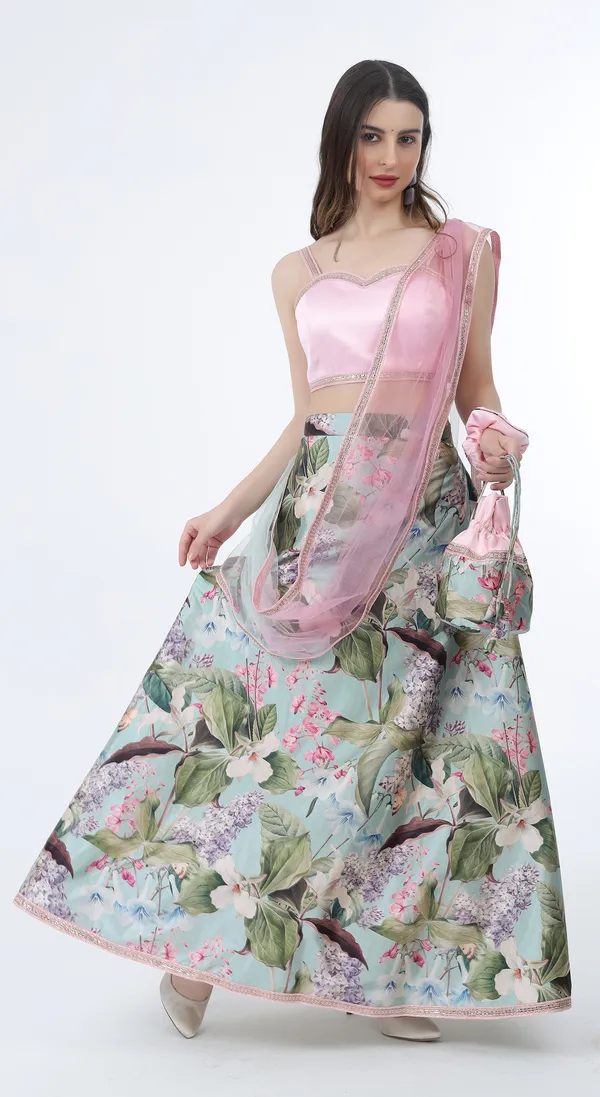 Multi_Woven_Premium_Floral_Printed_Blended_Silk_Western_Wear_Co-Ord_Set