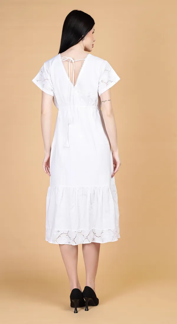 White_Woven_Cotton_A-line_Midi_Dress_with_soft_gather