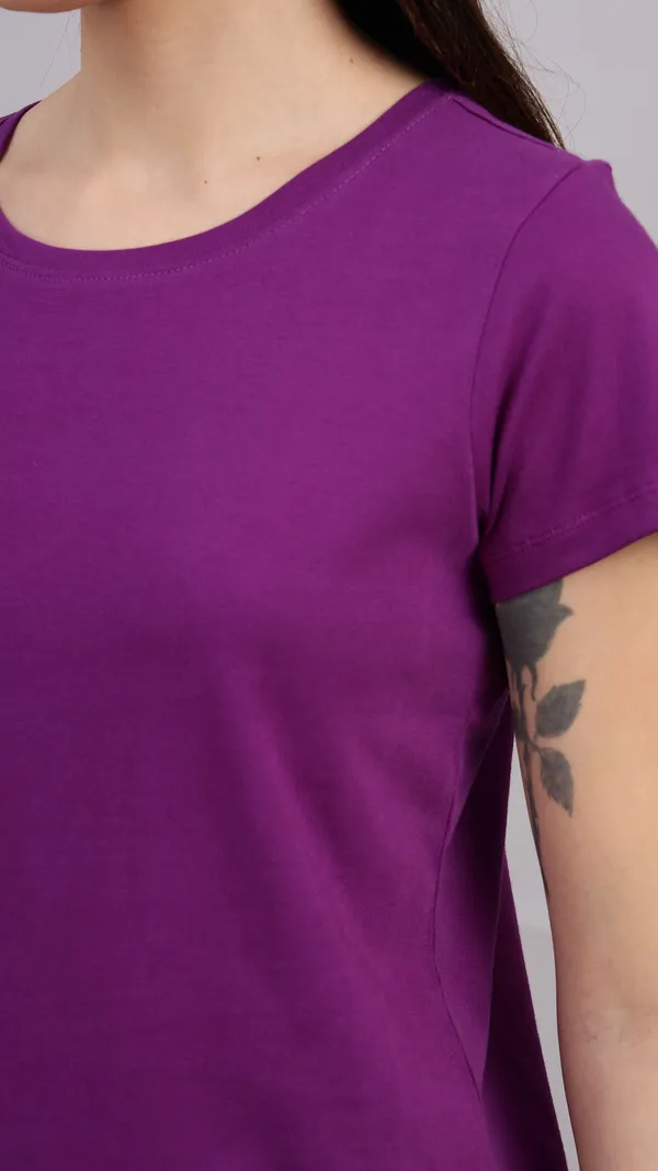 Purple_Cotton_Western_Wear_T-Shirt_For_Women
