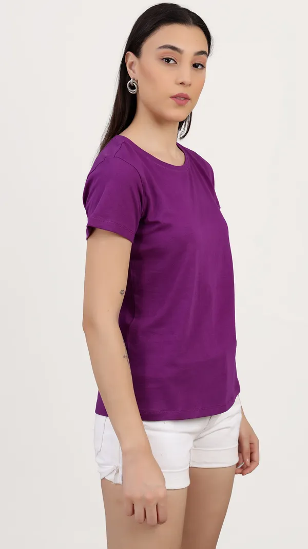 Purple_Cotton_Western_Wear_T-Shirt_For_Women
