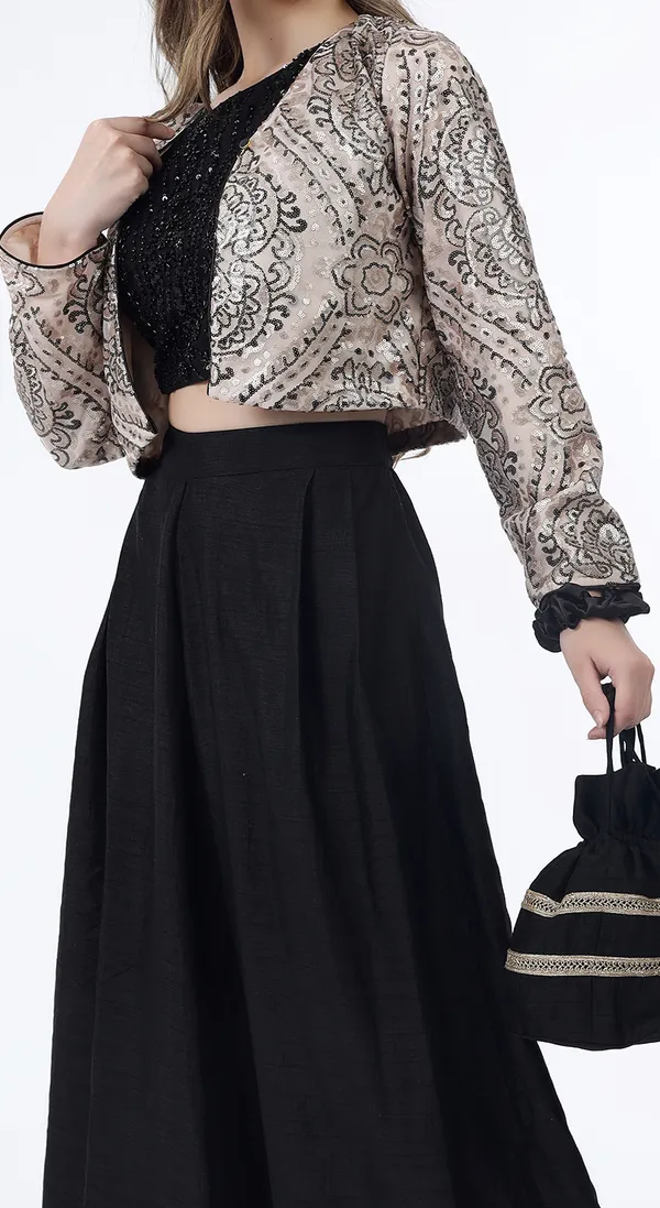 Black_Woven_Premium_Polyester_Blended_Western_Wear_Co-Ord_Set