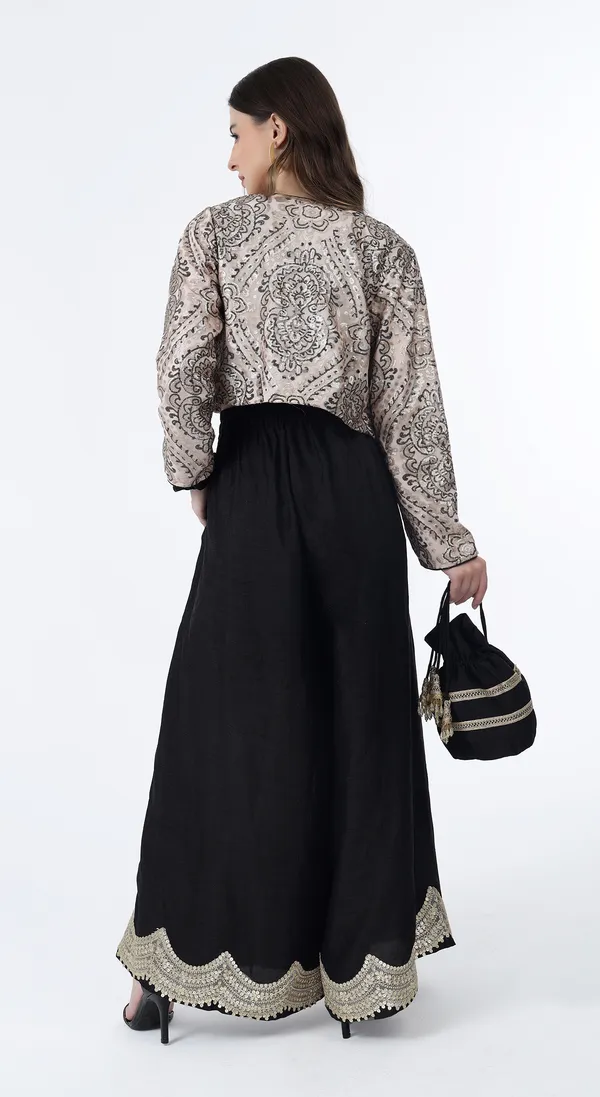 Black_Woven_Premium_Polyester_Blended_Western_Wear_Co-Ord_Set