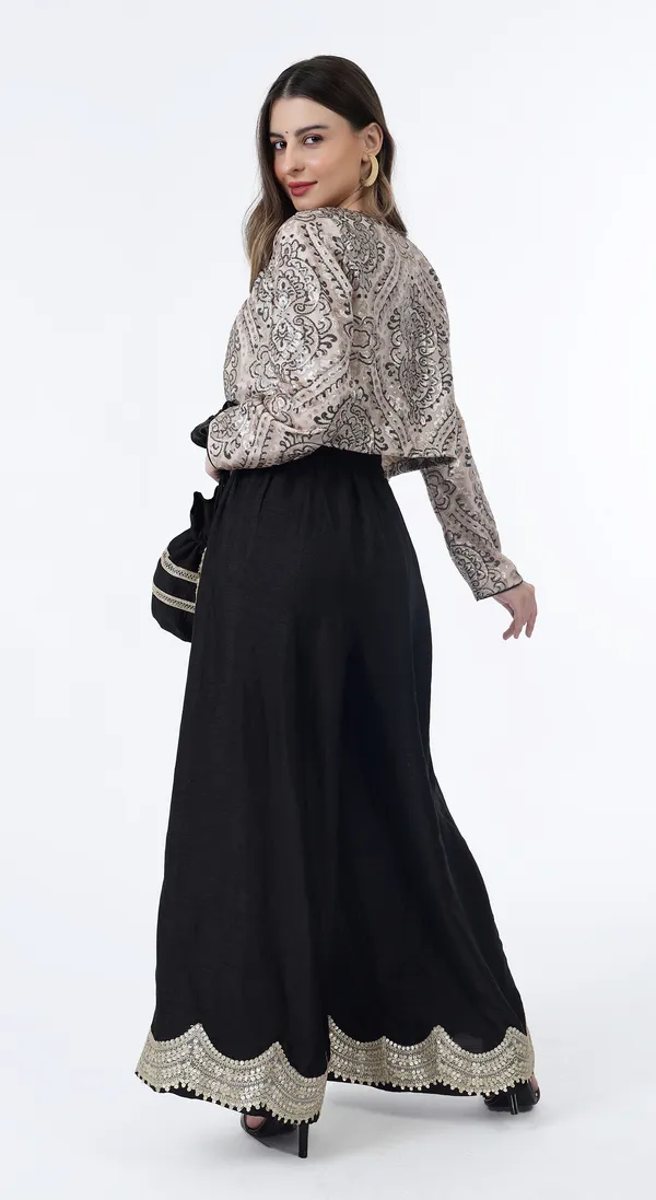 Black_Woven_Premium_Polyester_Blended_Western_Wear_Co-Ord_Set