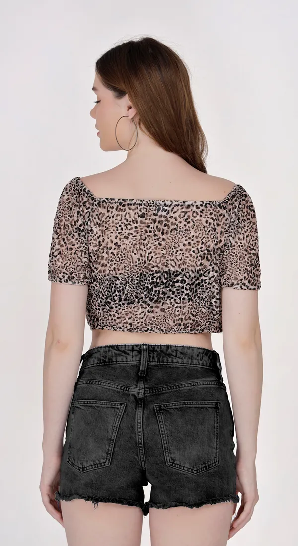 Brown_Polyester_Crop_Western_Wear_Top_For_Women