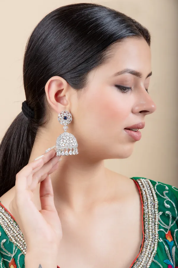 Blue_&_Silver_Metal_Elegant_&_Premium_Earring_For_Women_&_Girls