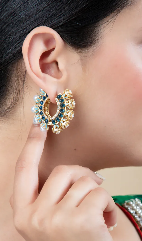 Green_&_White_Metal_Elegant_&_Premium_Earring_For_Women_&_Girls
