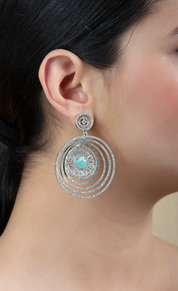 Aqua_&_Silver_Metal_Elegant_&_Premium_Earring_For_Women_&_Girls