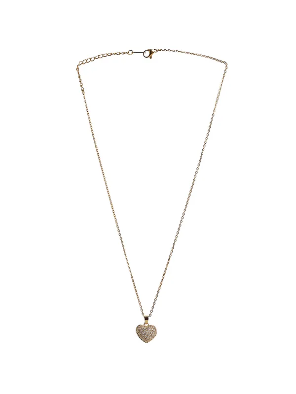 Heart_shaped_studded_Pendant_with_chain_For_Women_&_Girls