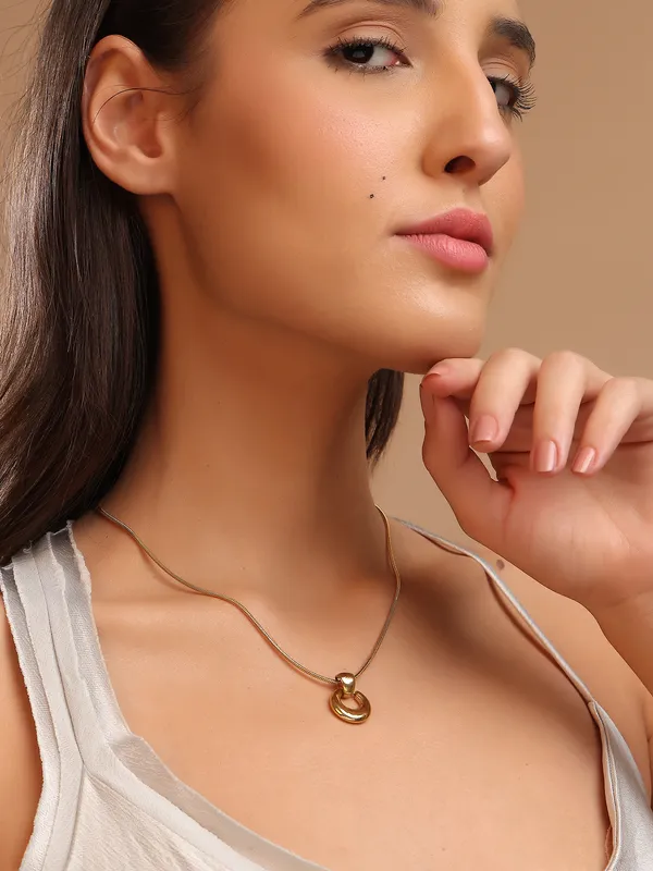 Gold_Plated_Pendant_with_Chain_One_small_abstract_For_Women_&_Girls