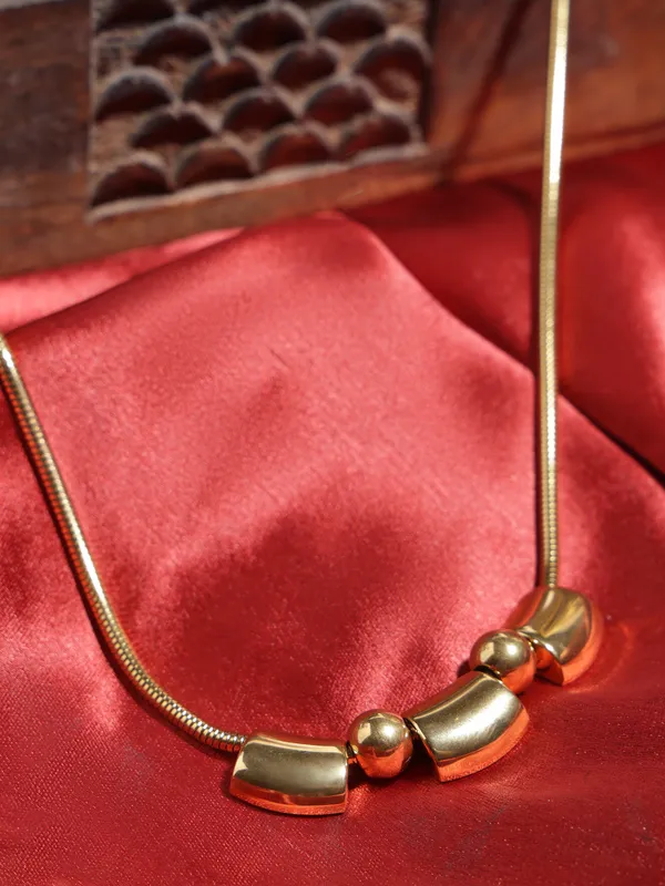 Gold_Plated_Pendant_with_Chain_three_small_abstract_For_Women_&_Girls
