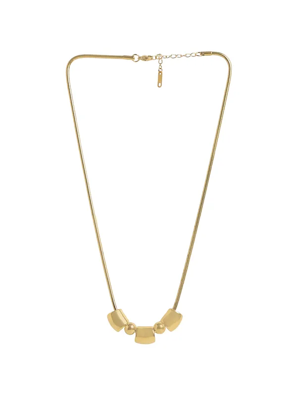 Gold_Plated_Pendant_with_Chain_three_small_abstract_For_Women_&_Girls