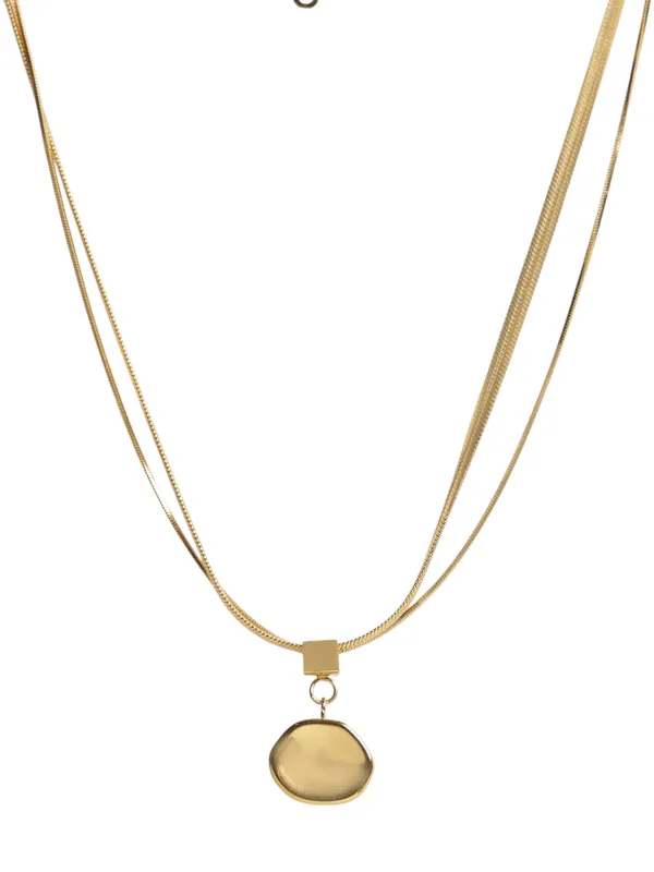 Gold_Plated_Pendant_with_double_Chain_For_Women_&_Girls