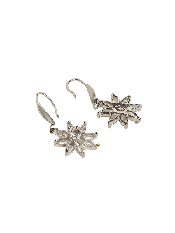 White_Gold_Plated_Anti_Tarnish_Flower_Danglers_With_For_Women_&_Girls