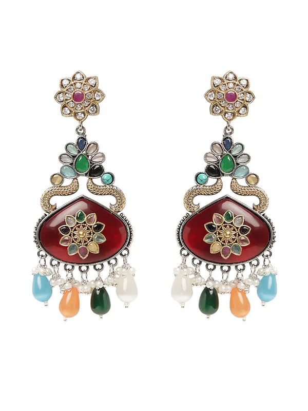 Multi_Colour_Gold_Plated_Danglers