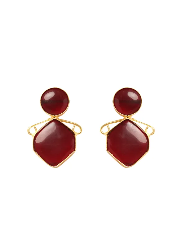 Beautiful_Red_stone_Earrings_Gold_Plated_For_Women_&_Girls