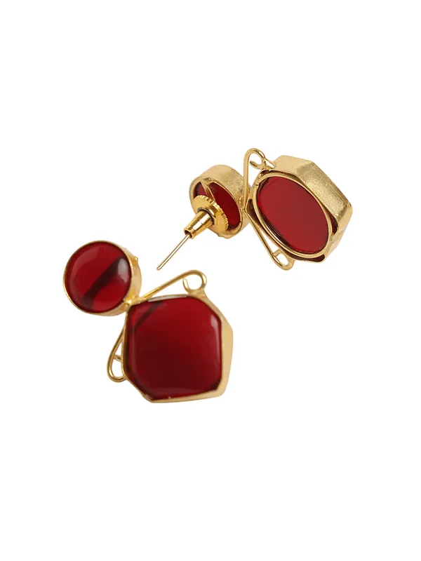 Beautiful_Red_stone_Earrings_Gold_Plated_For_Women_&_Girls