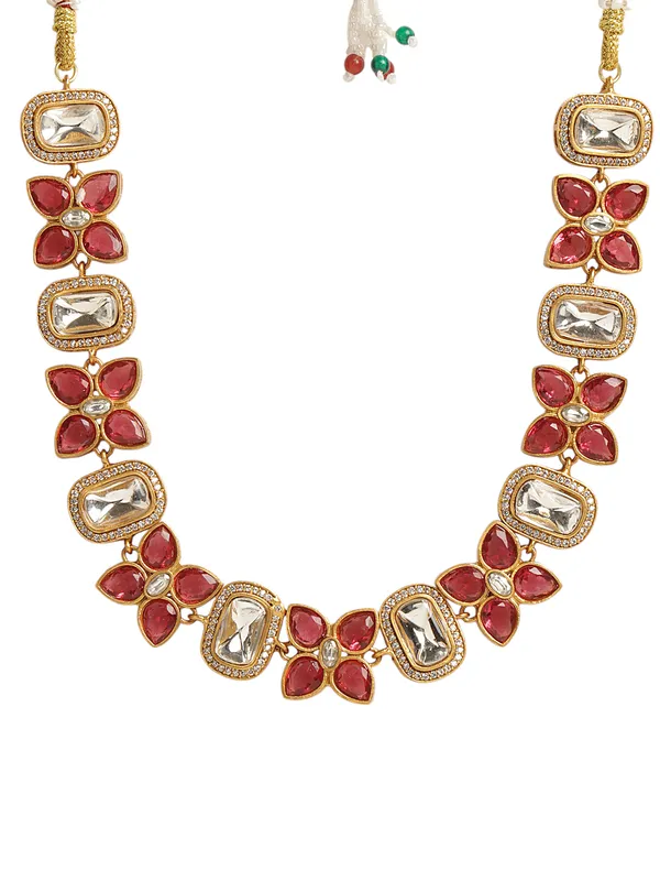 Gold_Plated_Multi_colour_Necklace_with_Earrings_For_Women_&_Girls