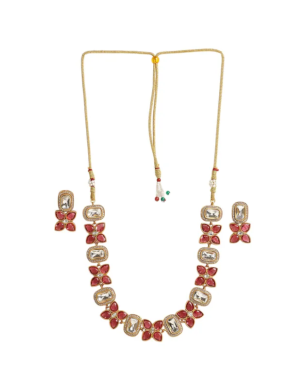 Gold_Plated_Multi_colour_Necklace_with_Earrings_For_Women_&_Girls