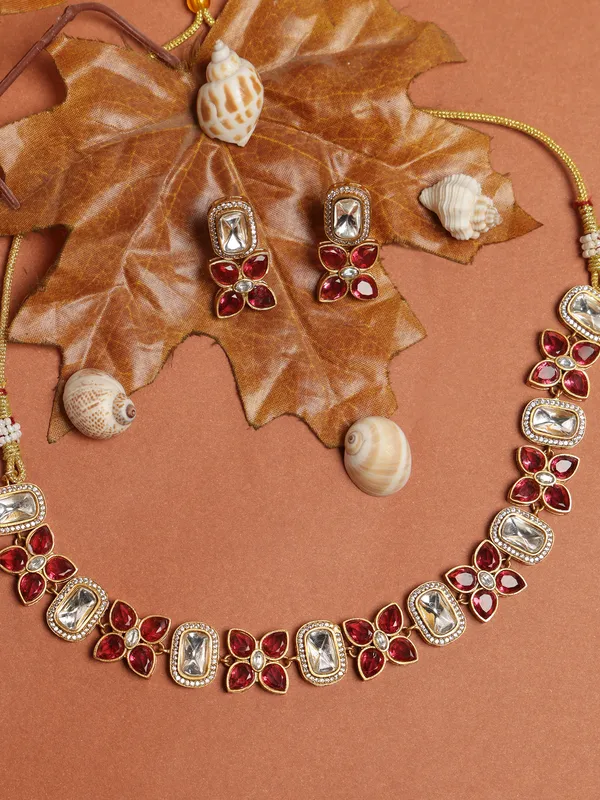 Gold_Plated_Multi_colour_Necklace_with_Earrings_For_Women_&_Girls