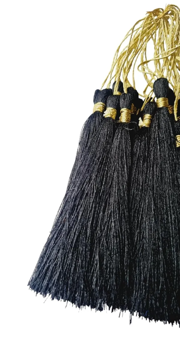 Black_Silk_Handmade_Long_Tassels__for_DIY_Wall_Crafts_and_Projects_,Pack_Of_50