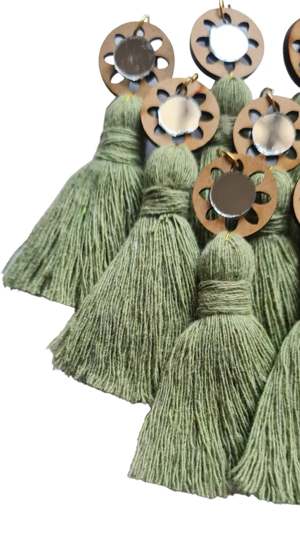 Seagreen_Mini_Cotton_Handmade__Tassels_with_mirrors_,_Pack_of_10